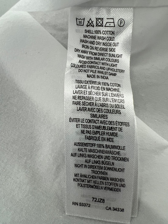 French Connection Women’s White Rhodes Poplin Long-Sleeve Popover Shirt - Size M - Picture 5 of 11